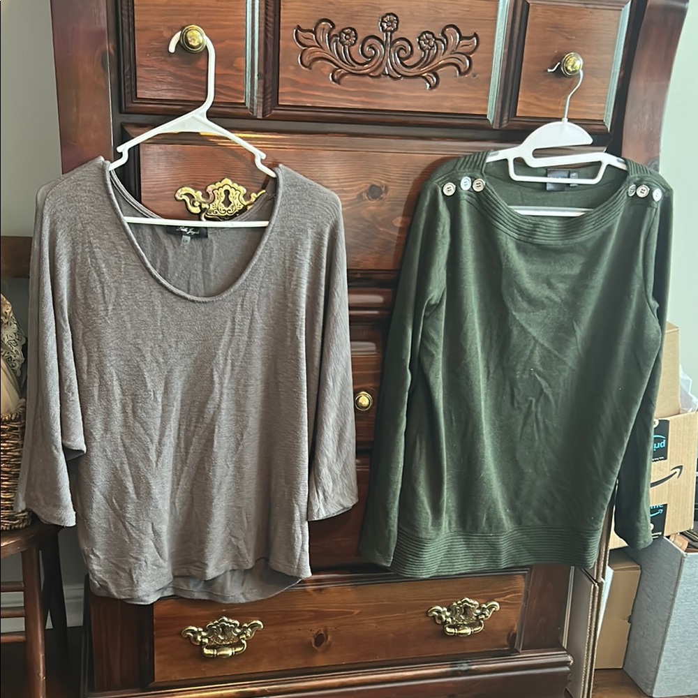 Rafaella Women's Sweaters in Brown and Green